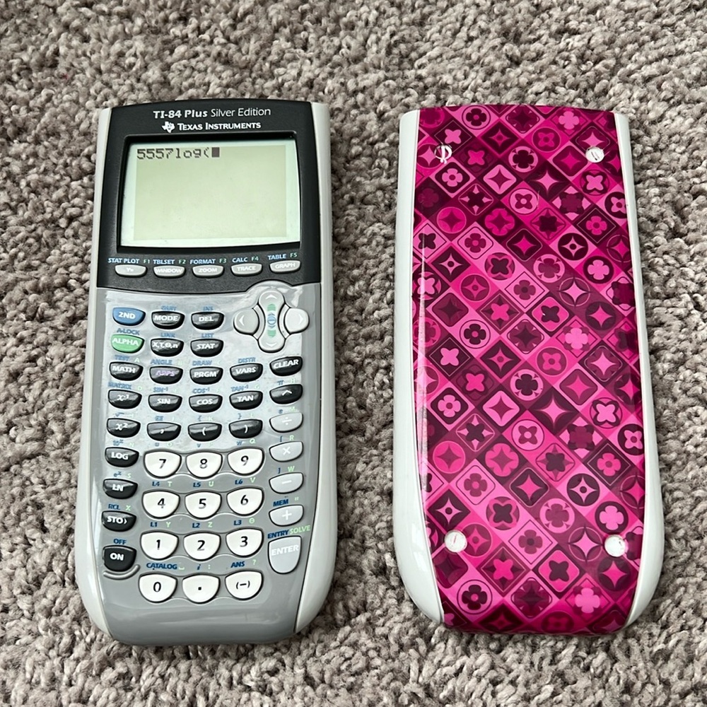 Texas Instruments TI-84 Plus Silver Edition with Pink Cover